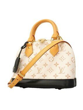 Louis Vuitton Handbag Monogram Dune Alma BB White Black 2-Way Bag